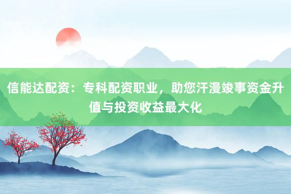 信能达配资：专科配资职业，助您汗漫竣事资金升值与投资收益最大化