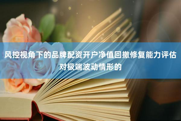 风控视角下的品牌配资开户净值回撤修复能力评估对极端波动情形的