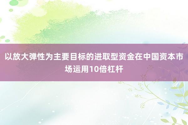 以放大弹性为主要目标的进取型资金在中国资本市场运用10倍杠杆
