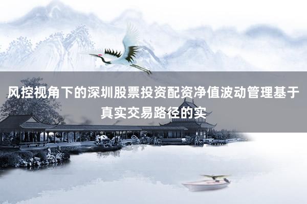 风控视角下的深圳股票投资配资净值波动管理基于真实交易路径的实