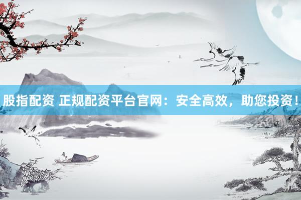 股指配资 正规配资平台官网：安全高效，助您投资！