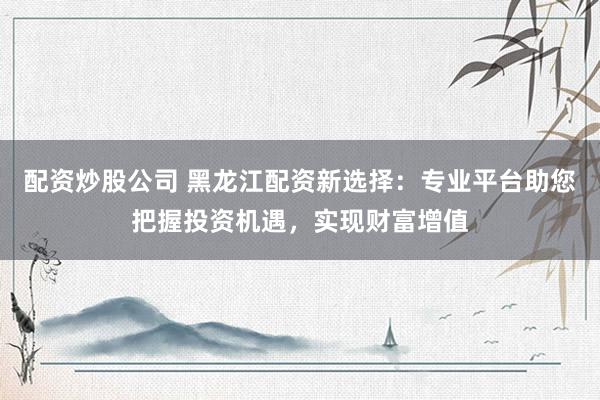 配资炒股公司 黑龙江配资新选择：专业平台助您把握投资机遇，实现财富增值